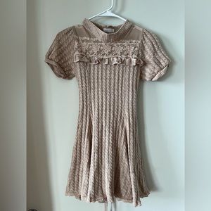 Liz Lisa Cream Beige Mock Neck Mini Dress Tunic Kawaii Japan Gyaru Jfashion